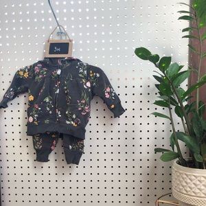 Matching floral sweat suit